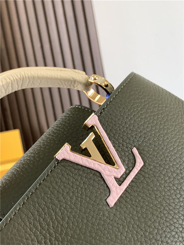 Louis Vuitton CAPUCINES MINI Taurillon Olive/Beige M59709 High