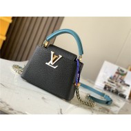 Louis Vuitton CAPUCINES MINI Taurillon Black/Blue M59709 High