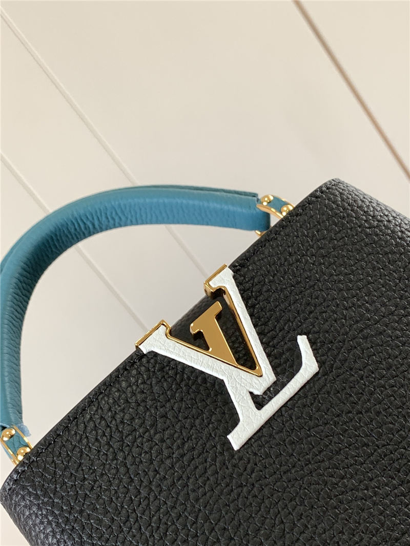 Louis Vuitton CAPUCINES MINI Taurillon Black/Blue M59709 High