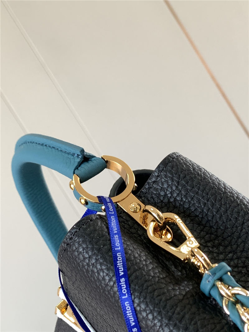 Louis Vuitton CAPUCINES MINI Taurillon Black/Blue M59709 High