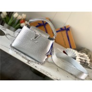 Louis Vuitton CAPUCINES MINI Taurillon/Lizard Silver M80239 High