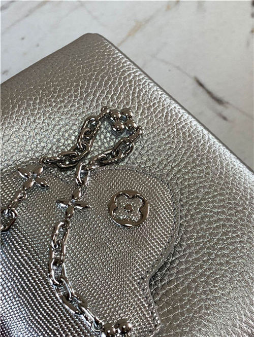 Louis Vuitton CAPUCINES MINI Taurillon/Lizard Silver M80239 High