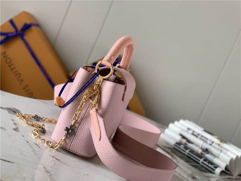 Louis Vuitton CAPUCINES MINI Taurillon Pink M80239 High