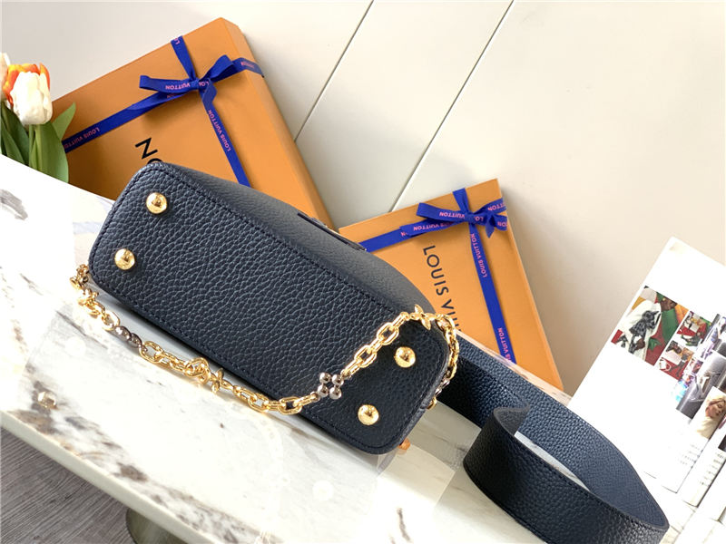 Louis Vuitton CAPUCINES MINI Taurillon Navy M80239 High