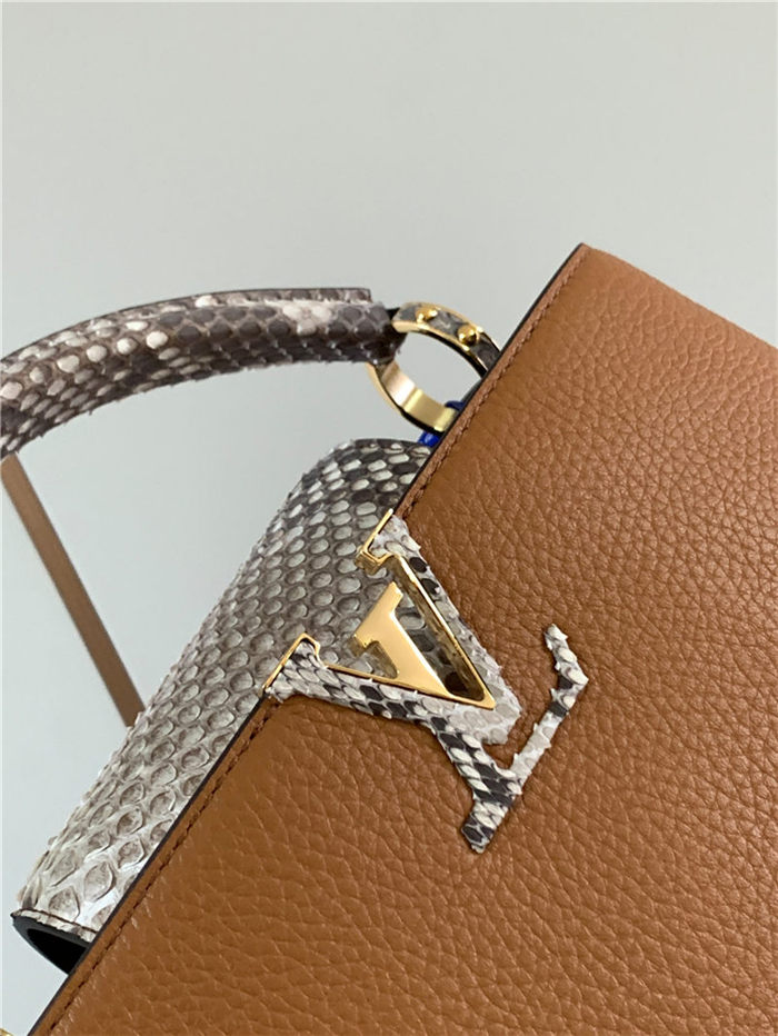 Louis Vuitton CAPUCINES BB Taurillon/Python Camel M80741 High