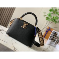 Louis Vuitton CAPUCINES BB Taurillon Black/Leopard M57215 High