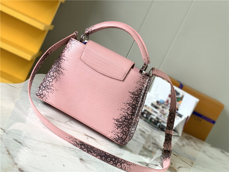 Louis Vuitton CAPUCINES BB Lizard Pink M98177 High