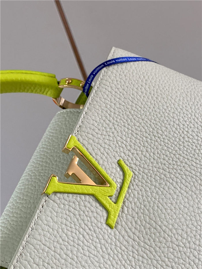 Louis Vuitton CAPUCINES BB Taurillon White M59468 High