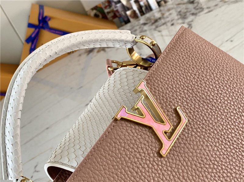 Louis Vuitton CAPUCINES BB Taurillon/Python Dusty Pink M99732 High