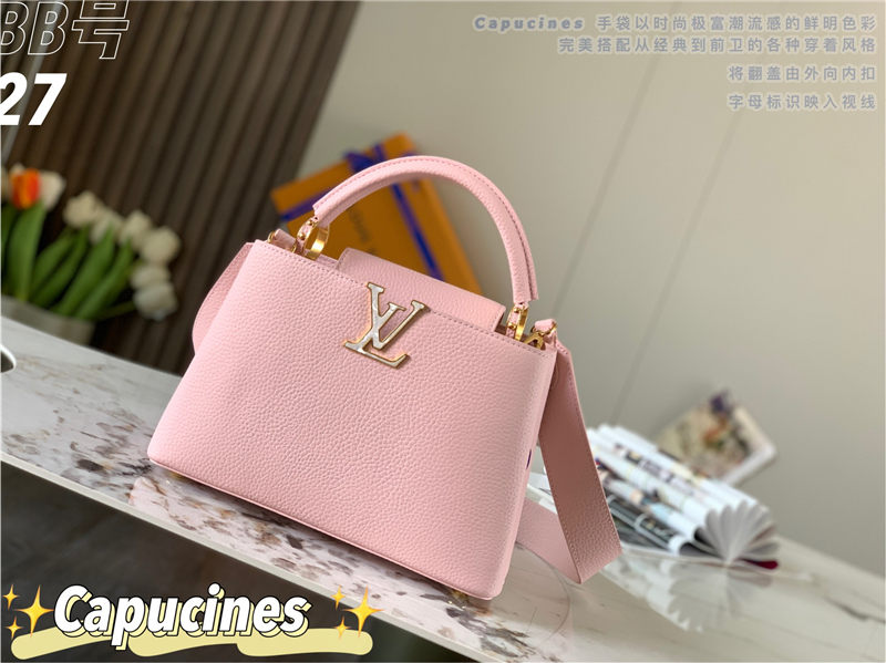 Louis Vuitton CAPUCINES BB Taurillon Pink M94517 High