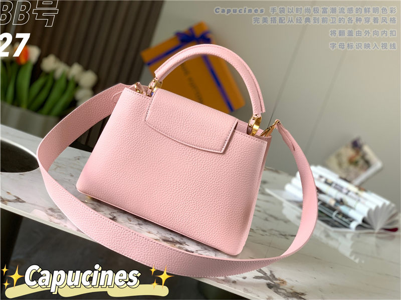 Louis Vuitton CAPUCINES BB Taurillon Pink M94517 High