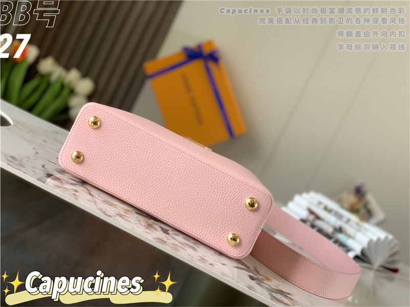 Louis Vuitton CAPUCINES BB Taurillon Pink M94517 High