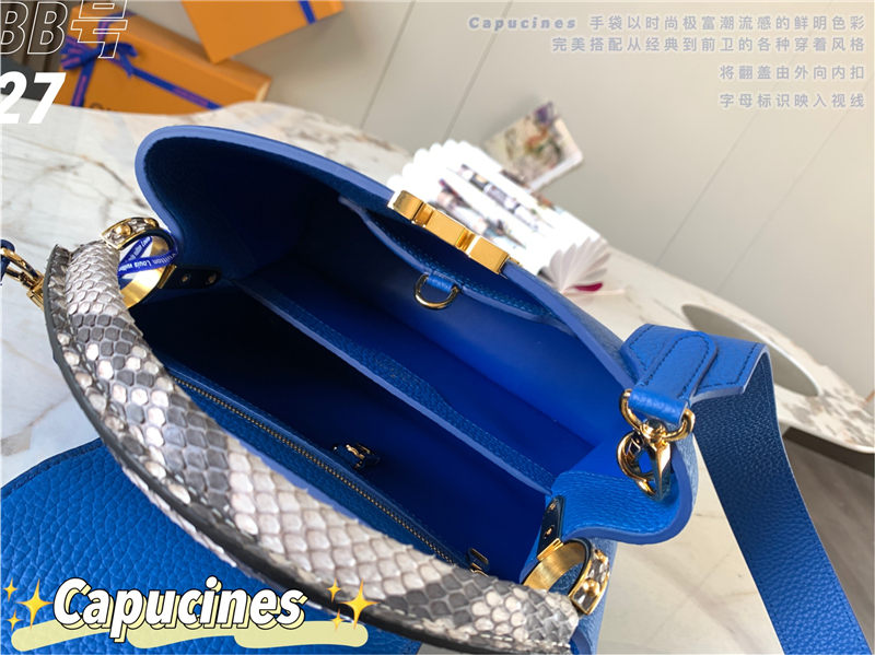 Louis Vuitton CAPUCINES BB Taurillon Blue M48865 High