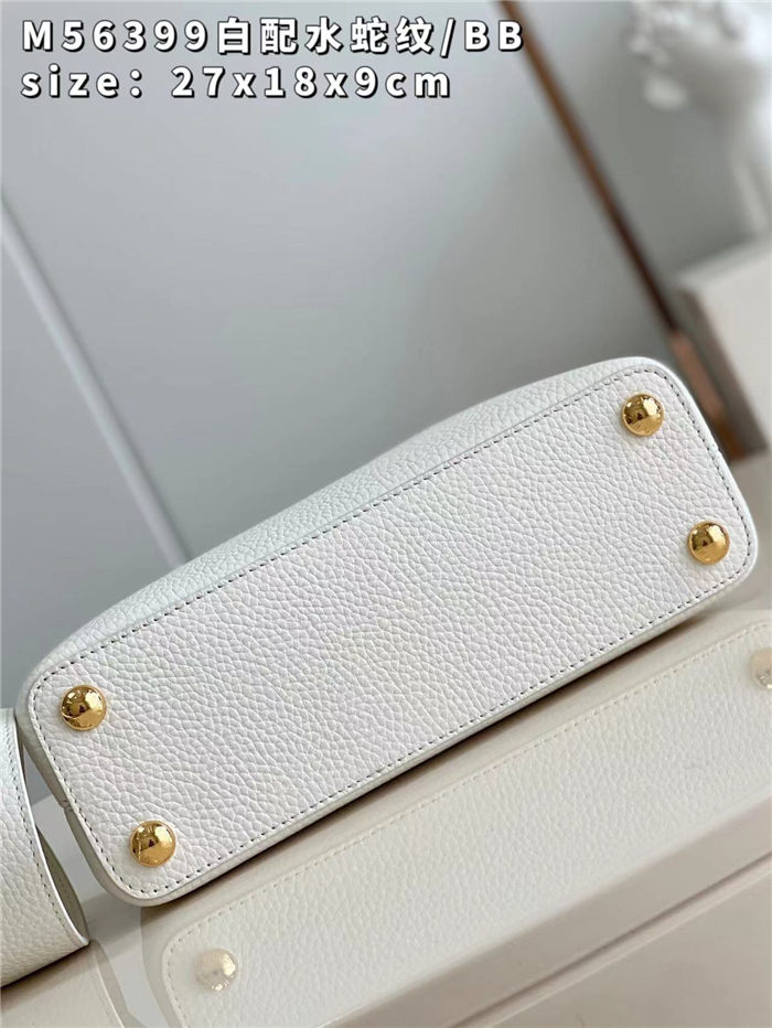 Louis Vuitton CAPUCINES BB Taurillon White M56399 High