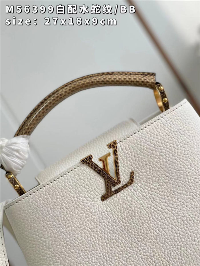 Louis Vuitton CAPUCINES BB Taurillon White M56399 High