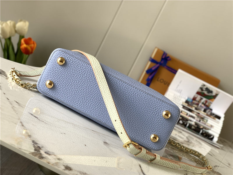 Louis Vuitton CAPUCINES BB Taurillon Light Blue M59653 High