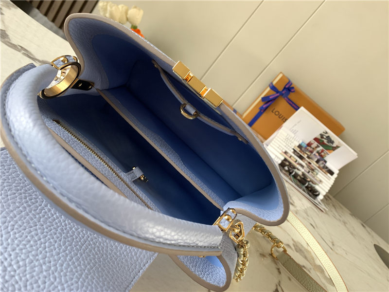 Louis Vuitton CAPUCINES BB Taurillon Light Blue M59653 High