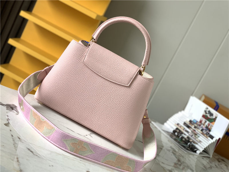 Louis Vuitton CAPUCINES MM Taurillon Pink M59438 High