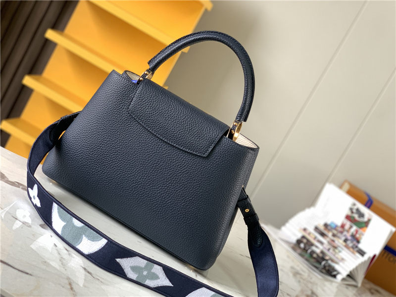 Louis Vuitton CAPUCINES MM Taurillon Navy M59438 High