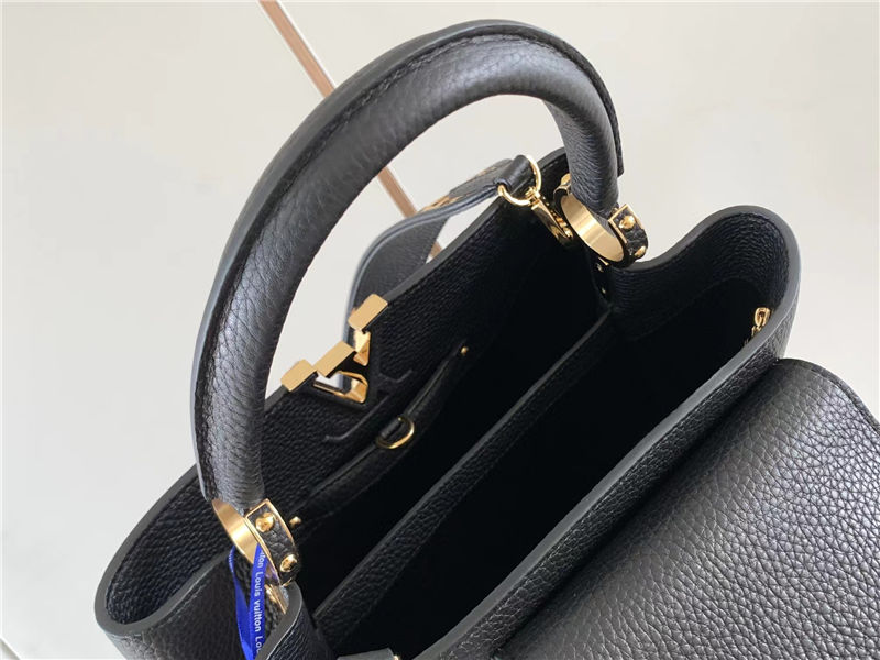 Louis Vuitton CAPUCINES MM Taurillon Black/Leopard M57216 High