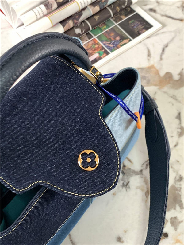 Louis Vuitton CAPUCINES MM Denim M59430 High