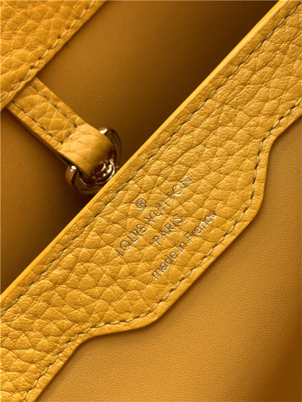 Louis Vuitton CAPUCINES MM Taurillon Mustard M59516 High