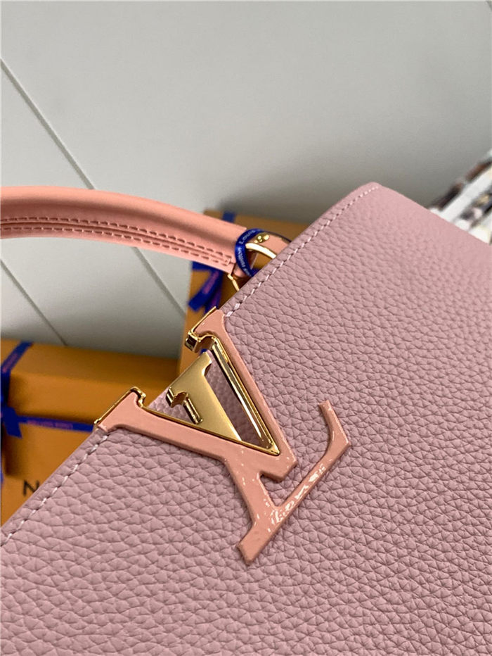 Louis Vuitton CAPUCINES MM Taurillon Pink M59209 High