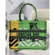 MEDIUM Dior BOOK TOTE D-Jungle Pop Embroidery Green/Orange High