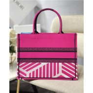 MEDIUM Dior BOOK TOTE D-Jungle Pop Embroidery Blue/Pink High