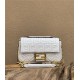 BAGUETTE Chain Midi leather bag White High