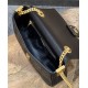 BAGUETTE Chain Midi leather bag Black High