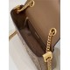 BAGUETTE Chain Midi leather bag Brown High