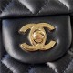 MINI FLAP BAG WITH TOP HANDLE AS2431 Lambskin & Gold-Tone Metal P A