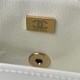 MINI FLAP BAG WITH TOP HANDLE AS2431 Lambskin & Gold-Tone Metal P A