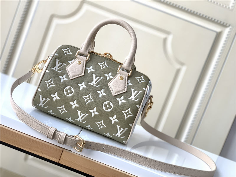 Louis Vuitton SPEEDY BANDOULIÈRE 20 Printed and embossed grained cowhide leather M46118 High