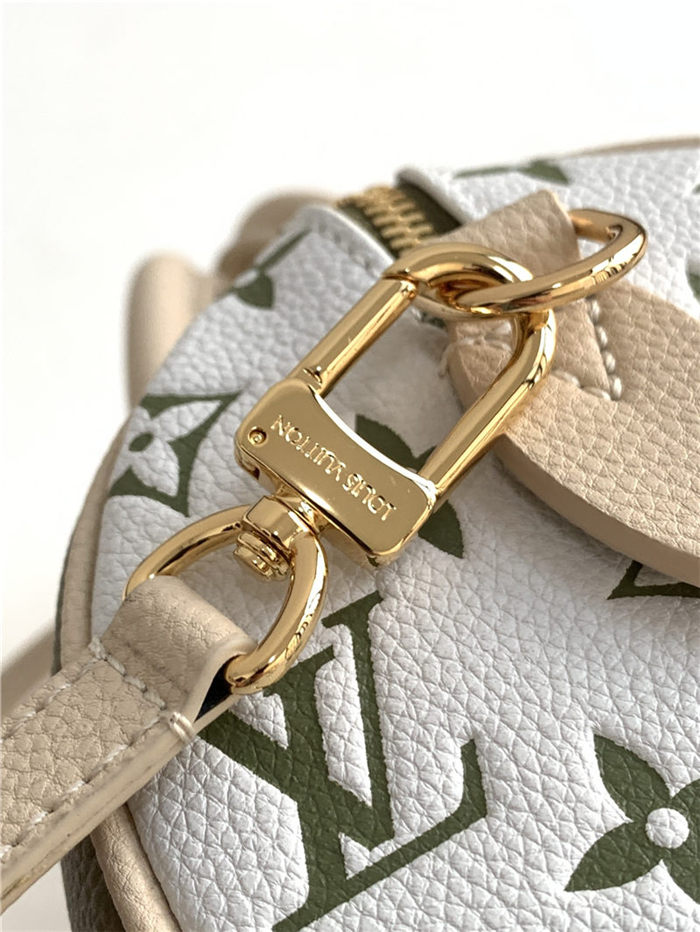 Louis Vuitton SPEEDY BANDOULIÈRE 20 Printed and embossed grained cowhide leather M46118 High