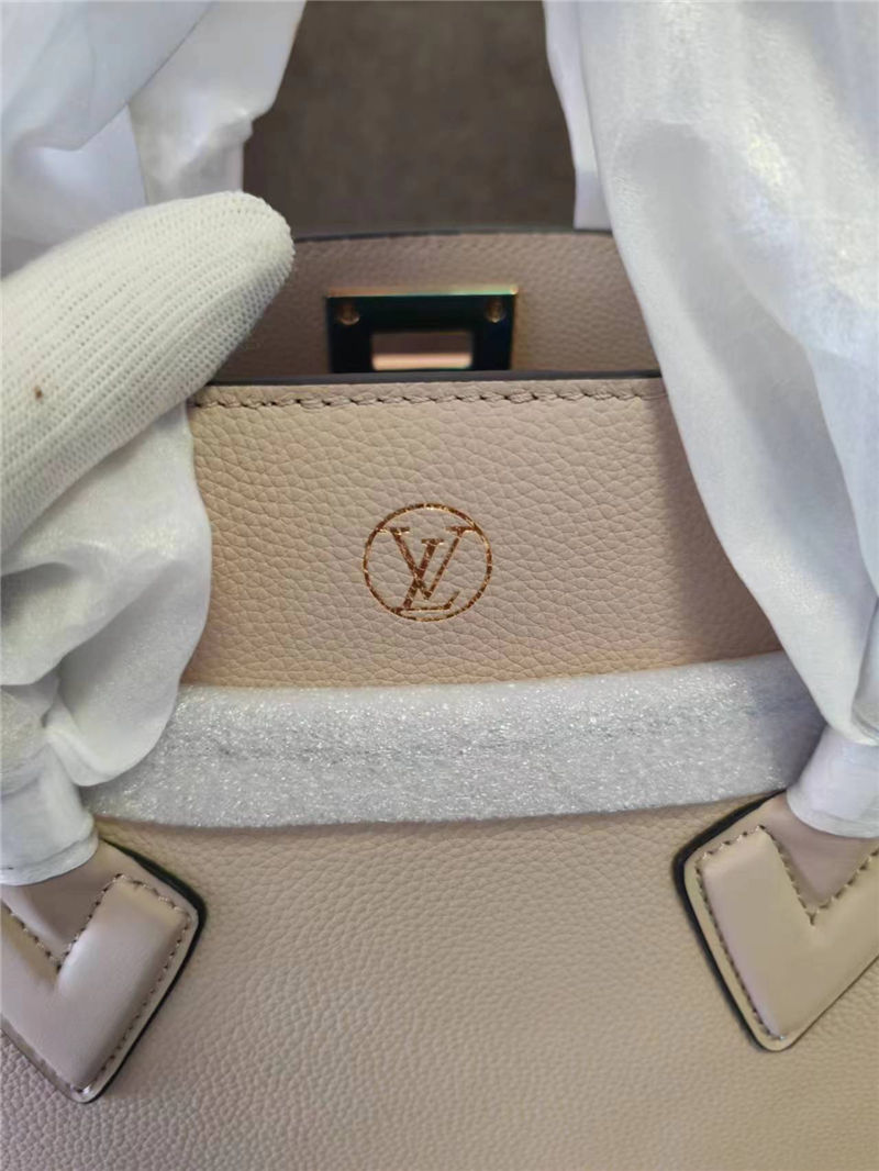 Louis Vuitton ON MY SIDE MM Twist calfskin and Monogram coated canvas M53823 Grey High