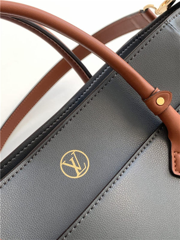 Louis Vuitton ON MY SIDE MM Twist calfskin and Monogram coated canvas M53823 Dk-Grey High