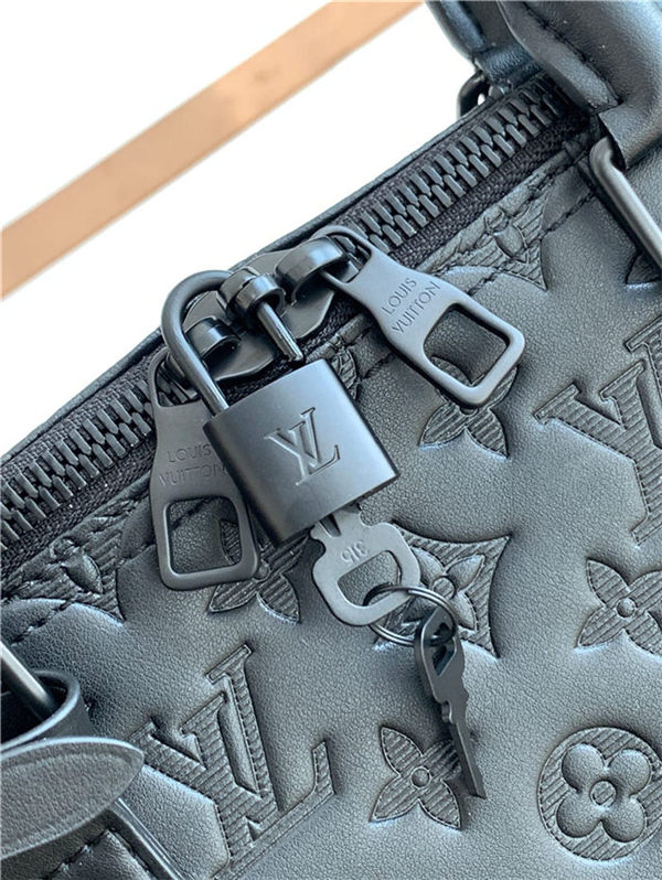 Louis Vuitton KEEPALL BANDOULIÈRE 50 Monogram Shadow embossed leather M44810 High