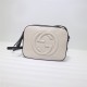 Gucci Soho Small Leather Disco Shoulder Bag 431567 White/Black High