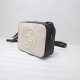 Gucci Soho Small Leather Disco Shoulder Bag 431567 White/Black High