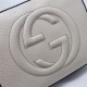 Gucci Soho Small Leather Disco Shoulder Bag 431567 White/Black High