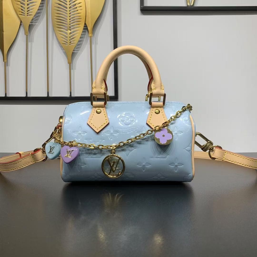 Louis Vuitton Nano Speedy Bag Blue High