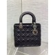 MEDIUM LADY Dior BAG Cannage Lambskin Black-Silver High 