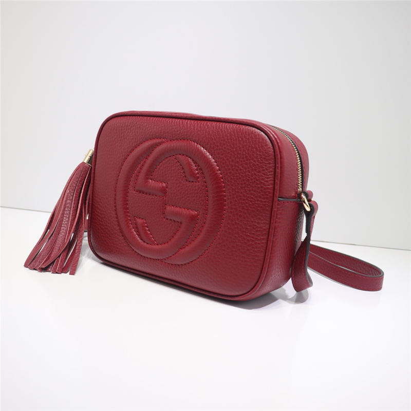 Gucci Soho Small Leather Disco Shoulder Bag 308364 Wine High