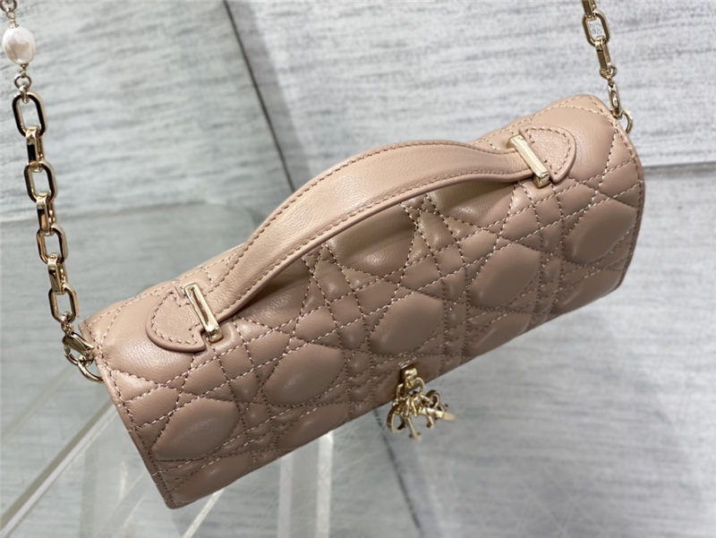 MISS DIOR MINI BAG Cannage Lambskin Rose Des Vents High