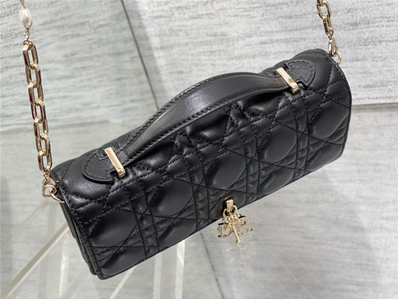 MISS DIOR MINI BAG Cannage Lambskin Black High