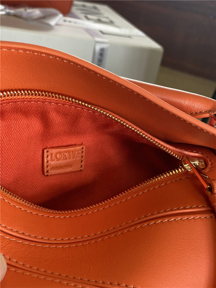 Mini Puzzle bag in satin calfskin Orange High