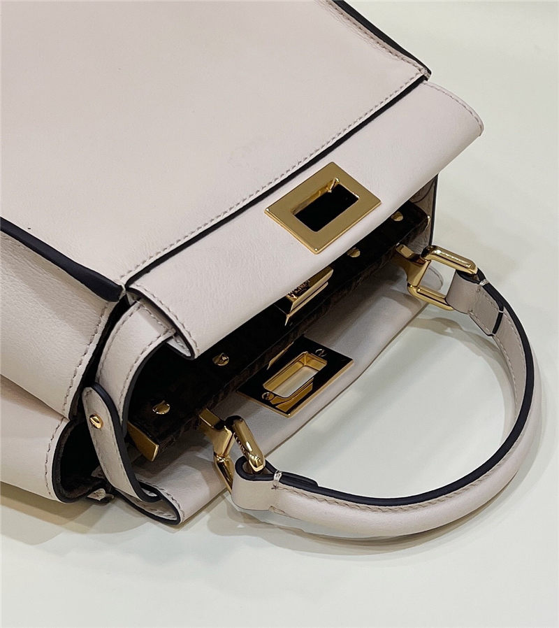 PEEKABOO ICONIC MINI leather bag Cream High