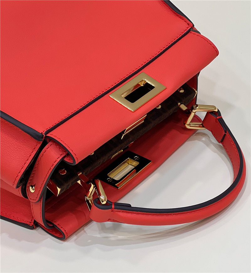 PEEKABOO ICONIC MINI leather bag Orange-Red High